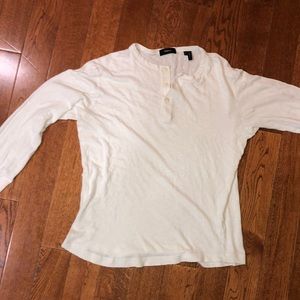 Mens theory xs white henley